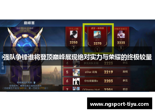 强队争锋谁将登顶巅峰展现绝对实力与荣耀的终极较量